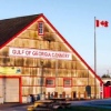 A tall building with a Canadian flag