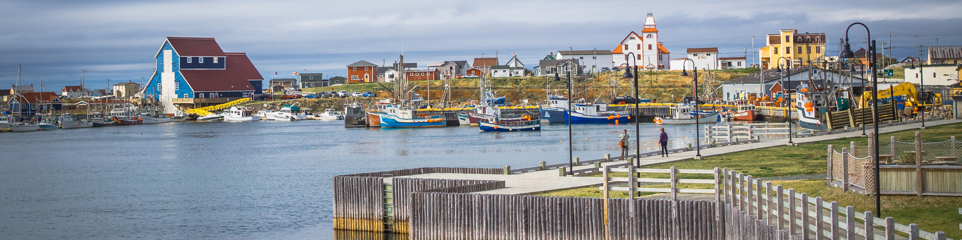 a colourful, water-front community