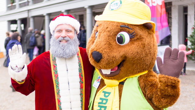 Santa Claus and Parka. 