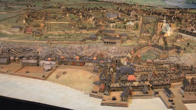 View of part of the scale model of Québec.