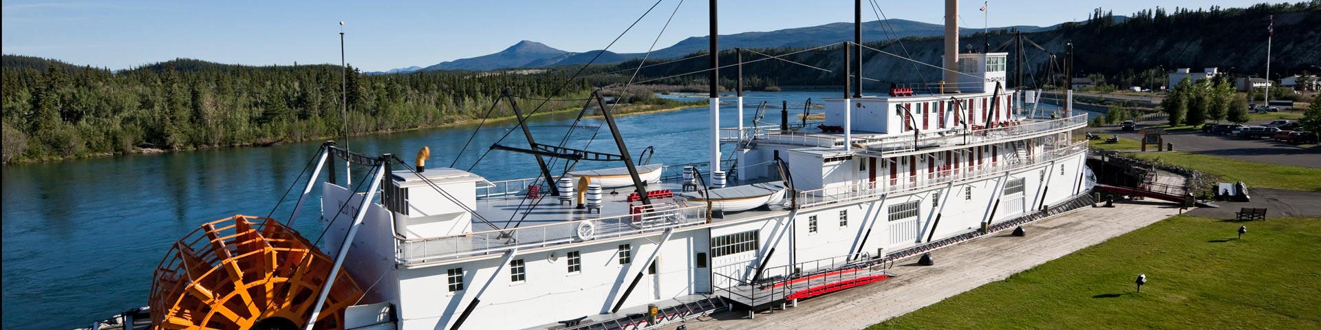 Aerial view of S.S. Klondike paddlewheeler