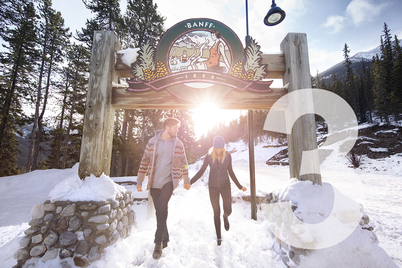 banff upper hot springs welcome sign