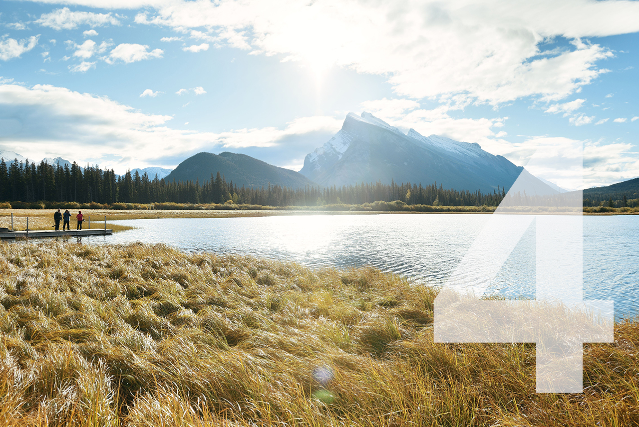 vermilion lakes spring time