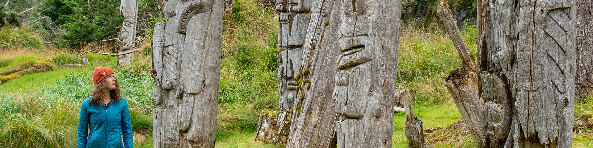 Up-close of totem pole