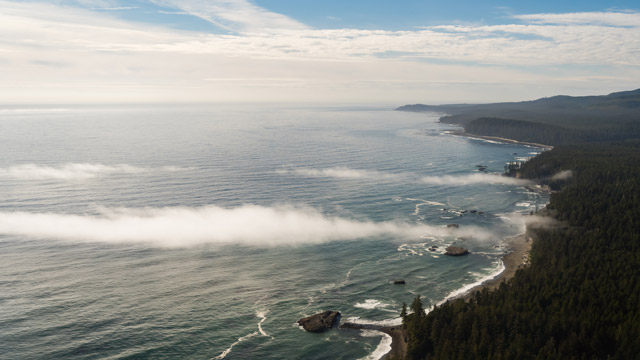 Rough coastline of Vancouver Island