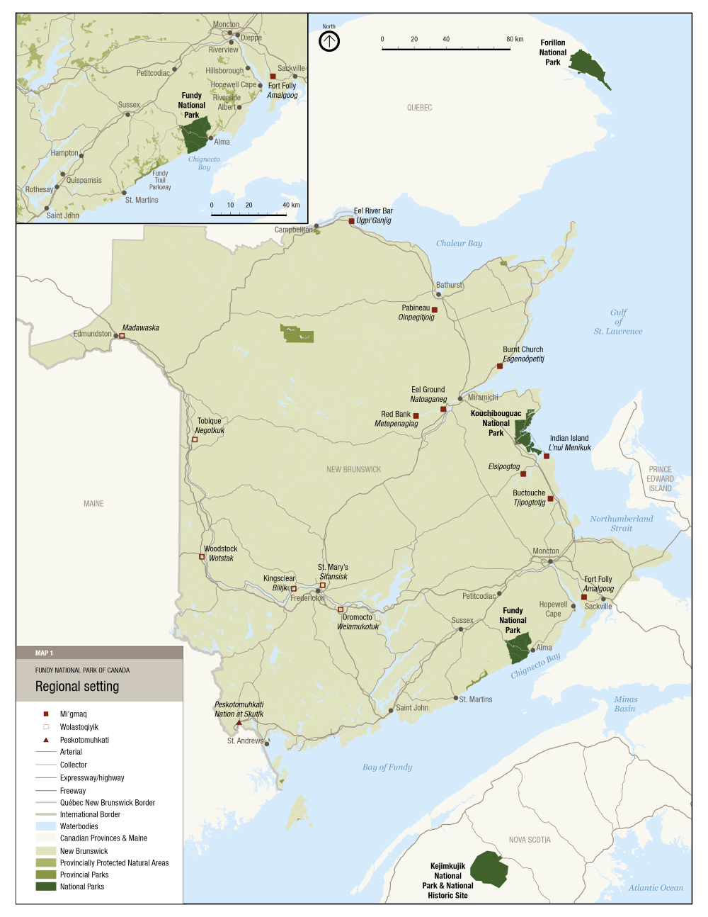 Map 1: Regional setting, text description follows