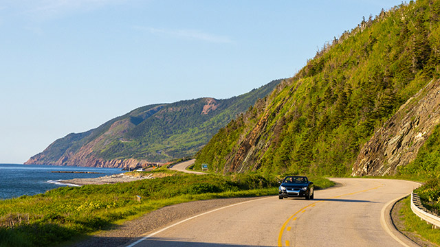 An oceanside highway.