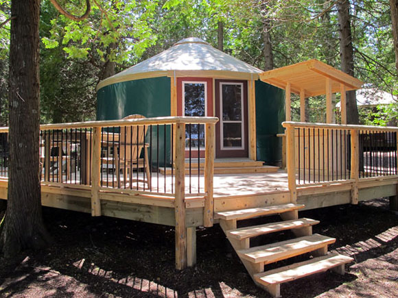 Yurt along the shore of Cyprus Lake