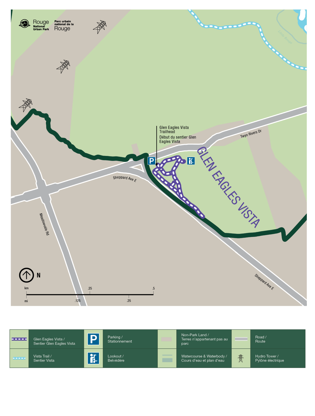 Glen Eagles Vista trail map