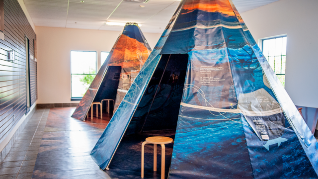 Traditional Wigwam set up at Greenwich trails